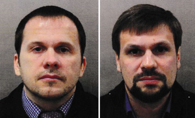 The men named as Alexander Petrov and Ruslan Boshirov