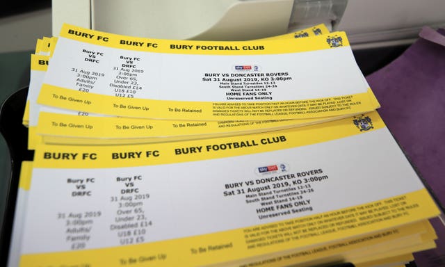 Tickets for Bury v Doncaster are ready for sale at Gigg Lane 
