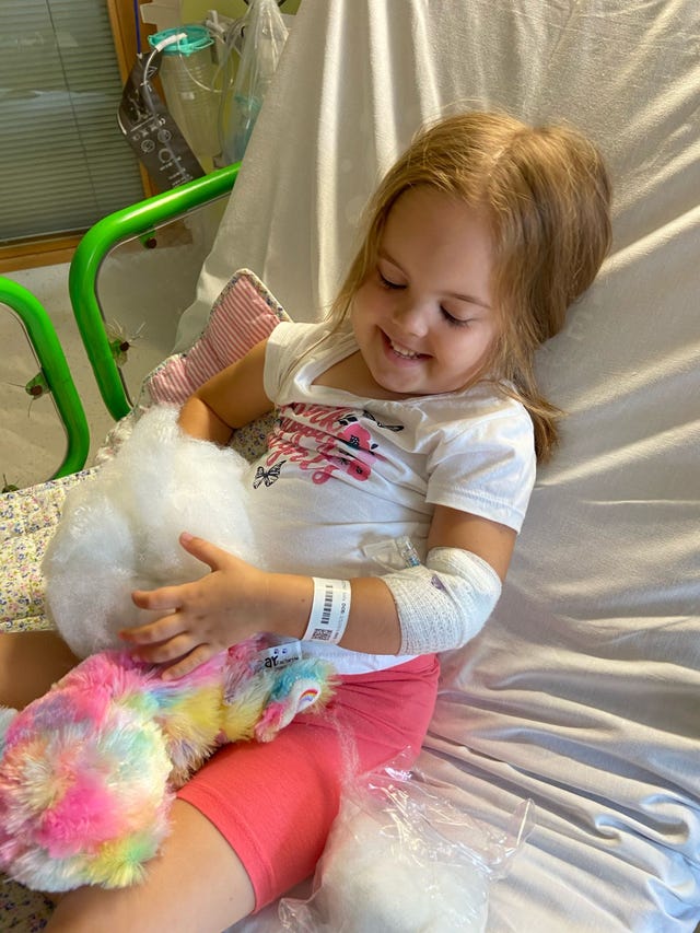 Bella in hospital