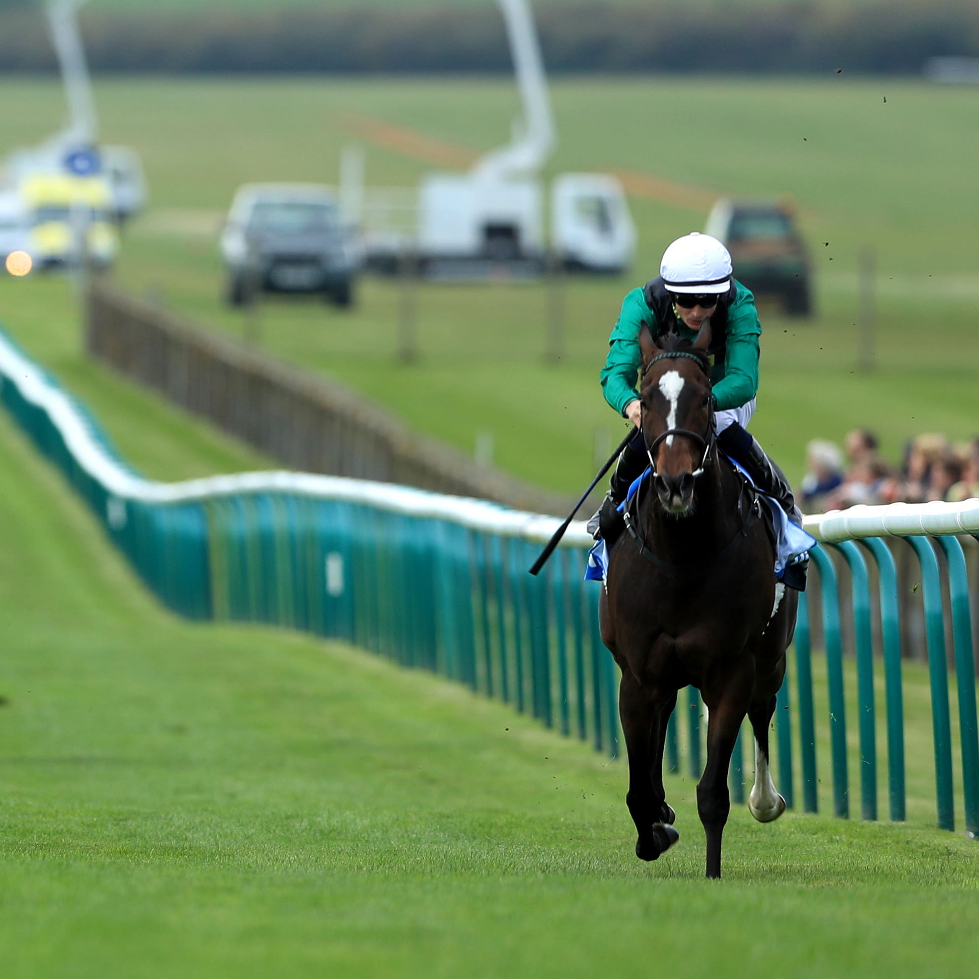 Limato (right) wins the Challenge Stakes at Newmarket last year