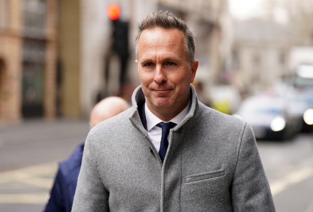 Michael Vaughan arrives at the CDC hearing