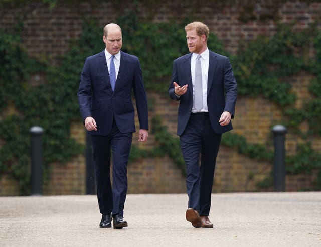 William and Harry together in 2021 in London