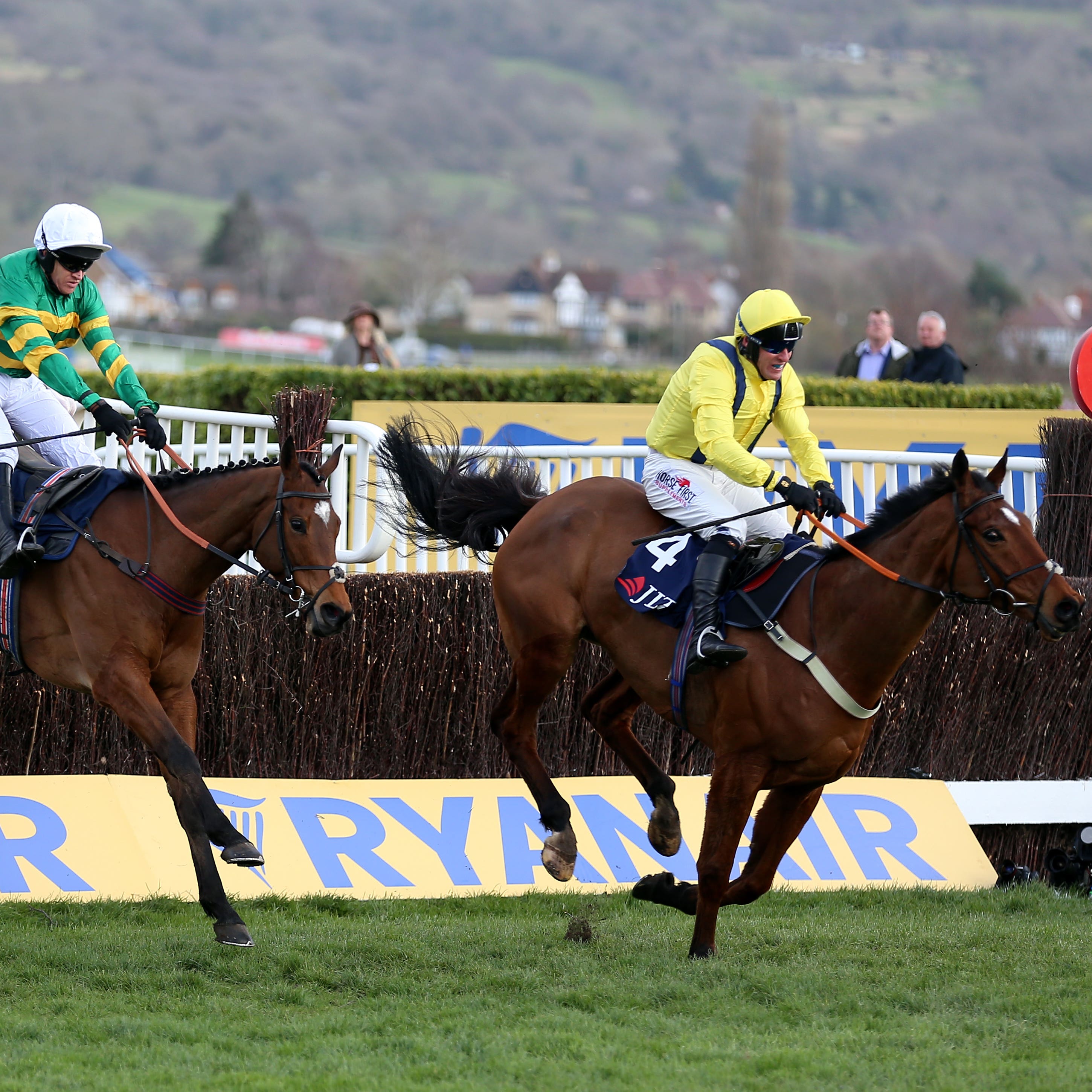 Defi Du Seuil (left) battles with Lostintranslation at Cheltenham