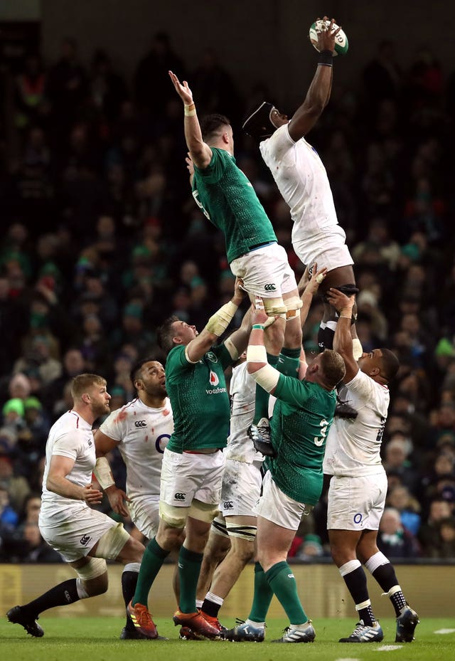 Maro Itoje's power and work rate will be missed by England (Brian Lawless/PA).