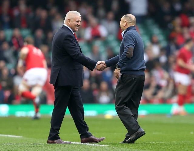 Wales head coach Warren Gatland, left, got the better of England boss Eddie Jones 