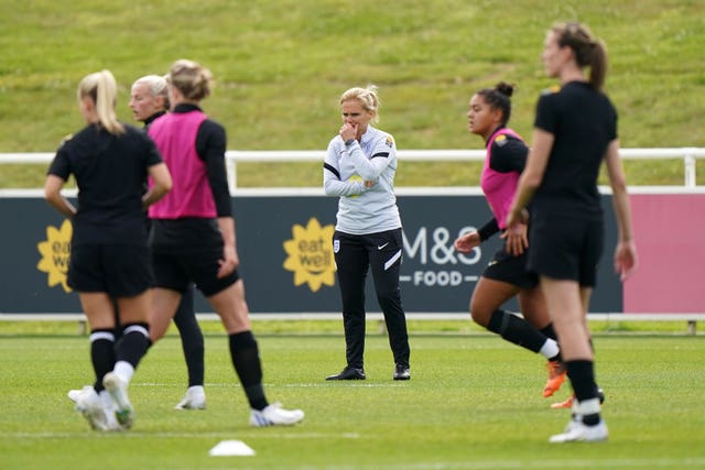 Sarina Wiegman's final 23-player squad for Euro 2022 will be announced on Wednesday (Tim Goode/PA).