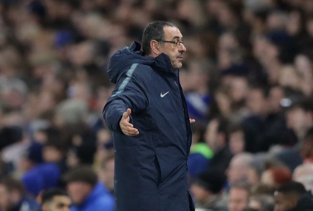 Chelsea manager Maurizio Sarri had plenty to ponder during a poor first-half display 