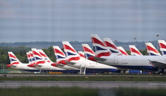 British Airways planes at Gatwick