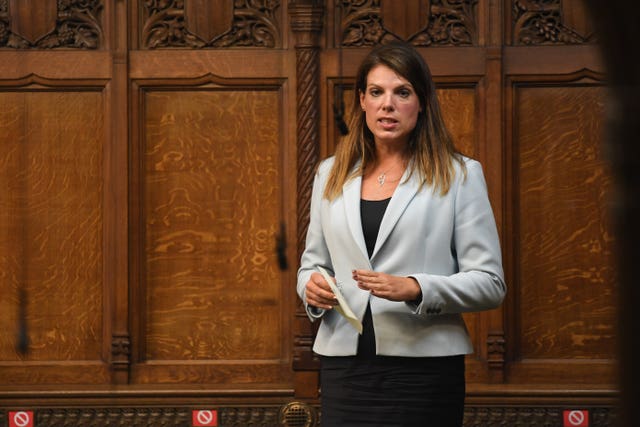 Caroline Nokes during Prime Minister’s Questions in the House of Commons