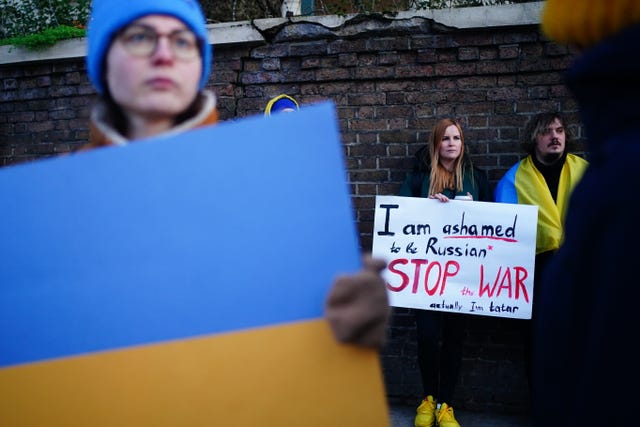 London Protesters Tell Of Anger At Putin Over Ukraine Invasion