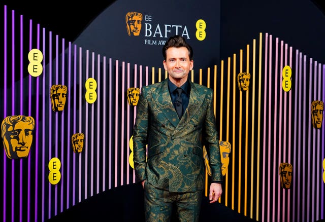 David Tennant on the red carpet of the Bafta film awards