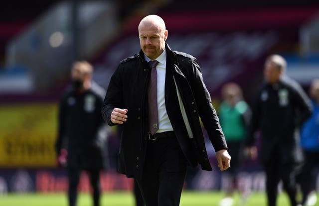 Burnley manager Sean Dyche has seen his side lose their last three games (Stu Forster/PA)
