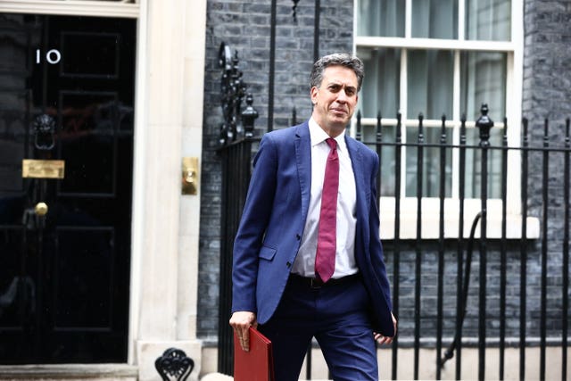 Energy Secretary Ed Miliband leaving No 10 Downing Street