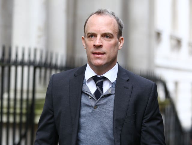 Foreign Secretary Dominic Raab (Aaron Chown/PA Wire)