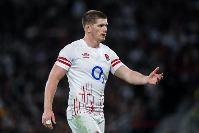 Owen Farrell in action for England