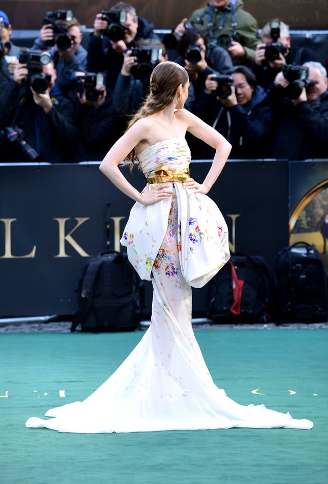 Lily Collins  at the Tolkien UK premiere
