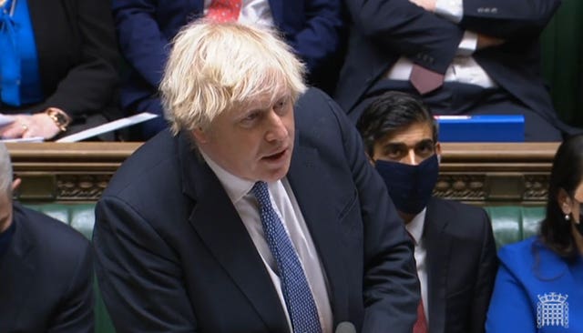 Boris Johnson in the House of Commons