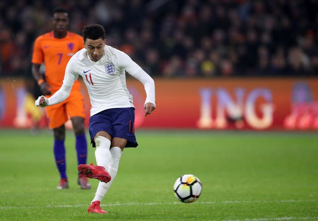 Jesse Lingard scored the only goal of the game as England won 1-0 in Holland in March 2018.