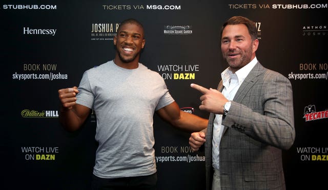 Eddie Hearn has ruled out the prospect of Anthony Joshua fighting behind closed doors