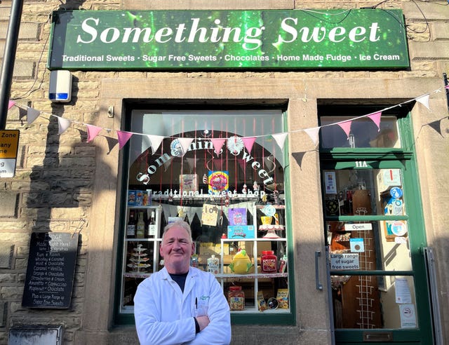 Les Leedham, of Something Sweet, in Hebden Bridge