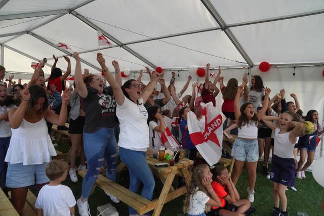 Fans watch England v Germany – UEFA Women’s Euro 2022 – Final