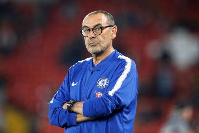 Maurizio Sarri cut a cool figure at Stamford Bridge