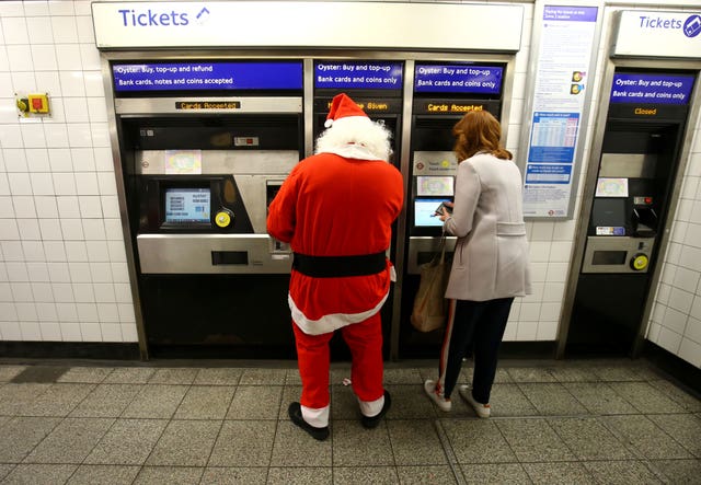 Santa buys an Underground ticket