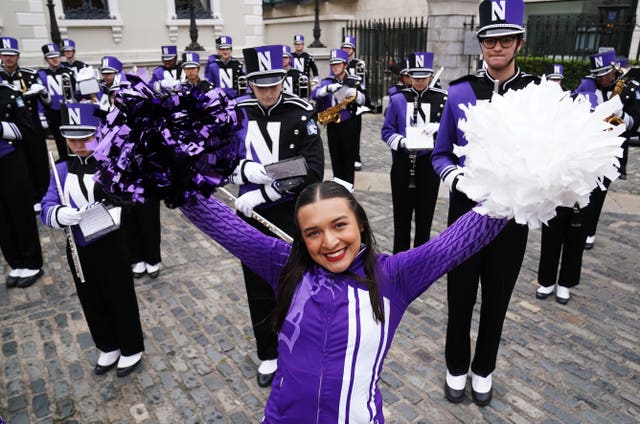 Taoiseach Greets US Marching Band Ahead Of American Football Clash In taoiseach-greets-us-marching-band-ahead-of-american-football-clash-in