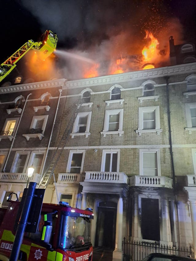 A fire in South Kensington
