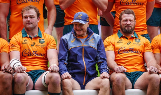 Australia head coach Joe Schmidt during the captains run at Suncorp Stadium, Brisbane