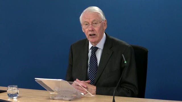 Grenfell Tower Inquiry chairman Sir Martin Moore-Bick, reading his  statement following the publication of the final report 