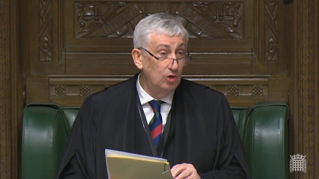 Commons Speaker Sir Lindsay Hoyle
