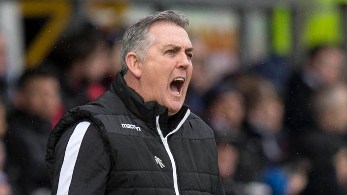 Owen Coyle saw his Queen’s Park side lose 2-0 after having a penalty saved and a man sent off (Jeff Holmes/PA)