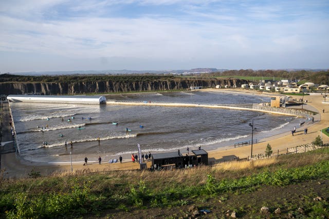 Lost Shore Surf Resort seen from above