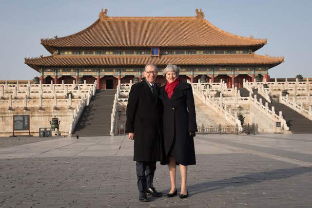 Theresa May on a visit to China