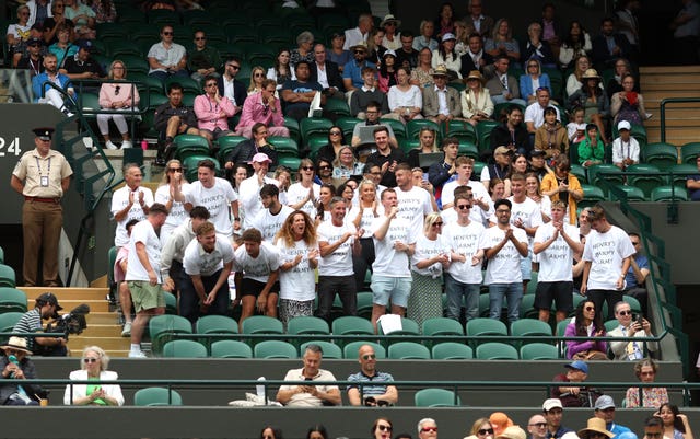 The Barmy Army in the stands