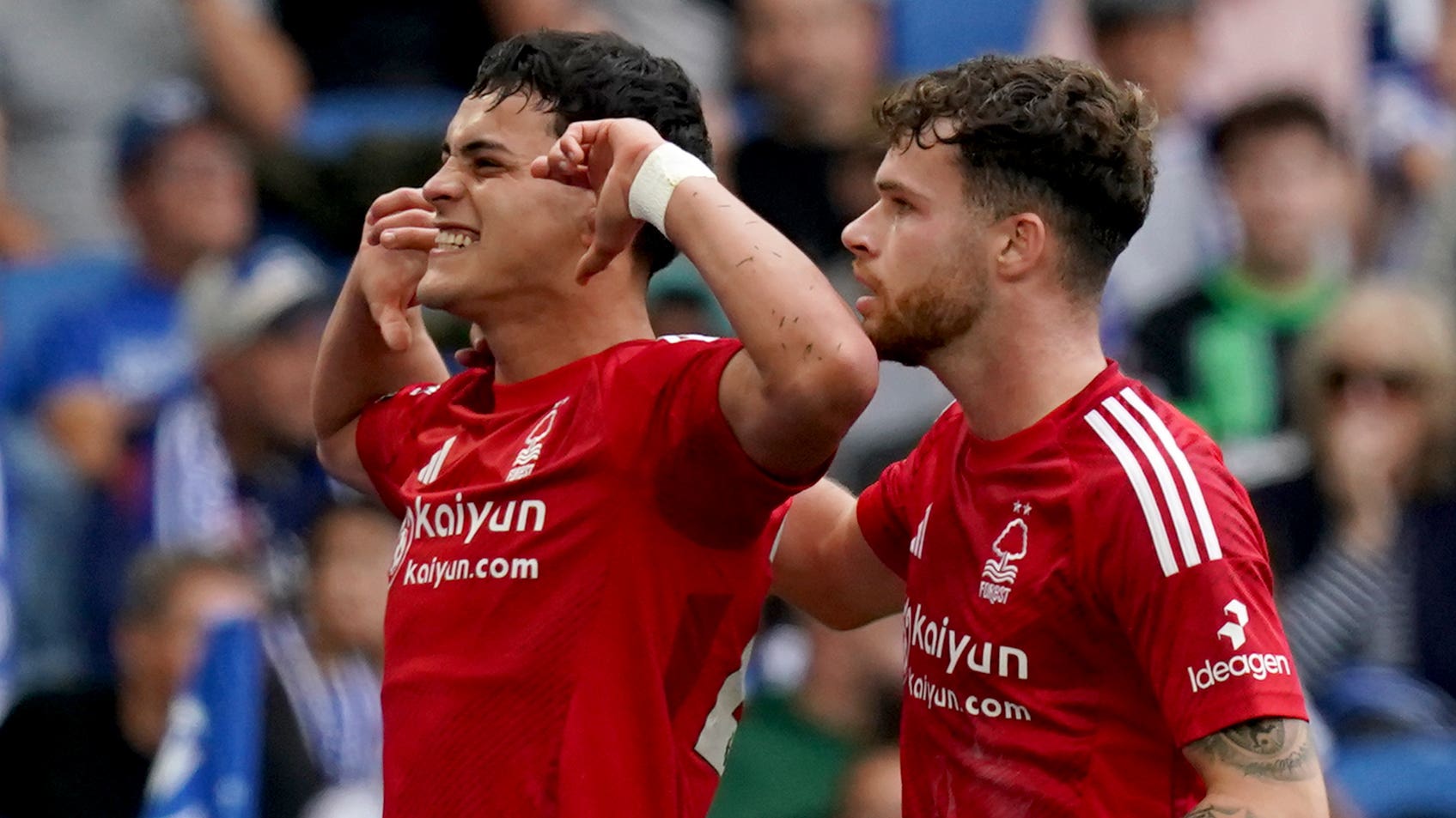 Ramon Sosa (left) scored his first goal in English football to earn Nottingham Forest a draw (Gareth Fuller/PA)