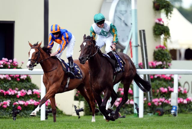 Porta Fortuna winning the Coronation Stakes at Royal Ascot 