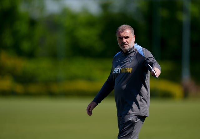 Ange Postecoglou during a training session 