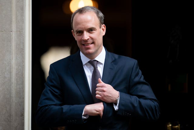 Dominic Raab has been deputising for the Prime Minister (Aaron Chown/PA)