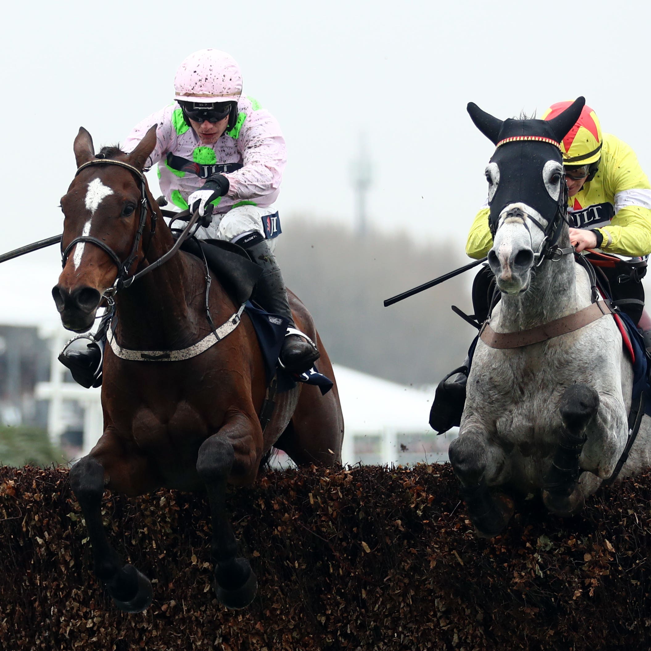 Politologue (right) who Sam Twiston-Davies hopes to be riding in the Betfair Ascot Chase