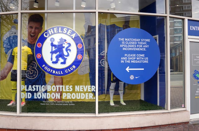 Chelsea are unable to sell merchandise from the club store and will not be able to sell any more match tickets for the foreseeable future