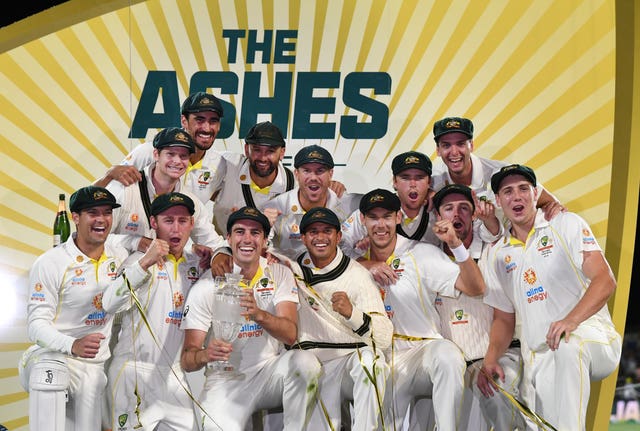 Australia celebrate their Ashes win