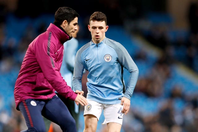 Phil Foden, right