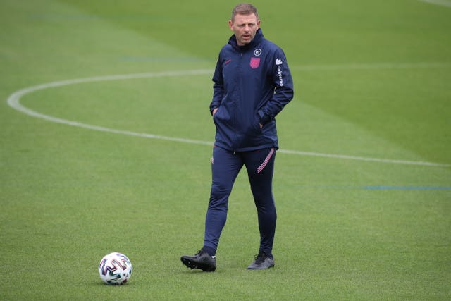 England coach Graeme Jones during a training session