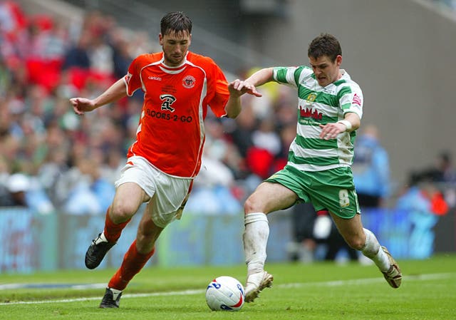 Anthony Barry played in Yeovil's League One play-off final defeat to Blackpool in 2007