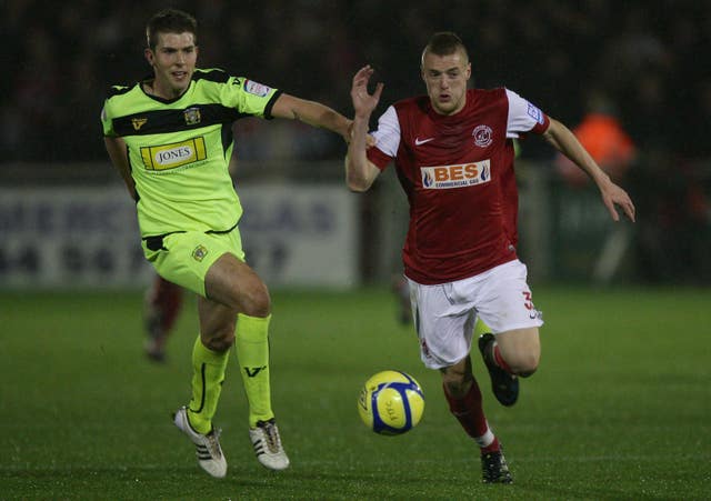 Jamie Vardy (right) joined Leicester from Fleetwood