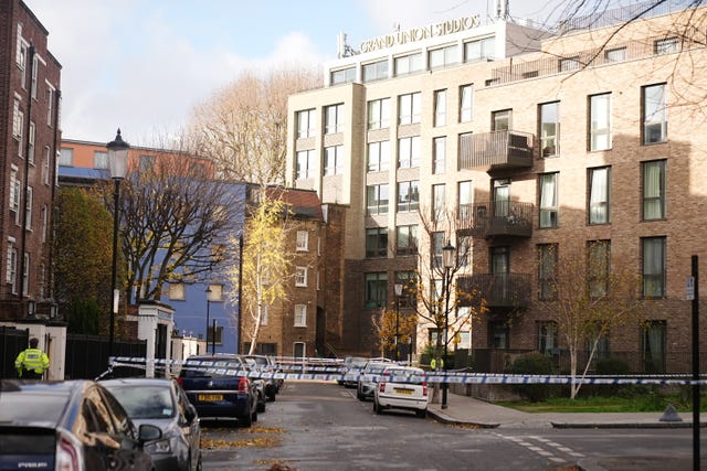 A police cordon at the scene in Ladbroke Grove, west London