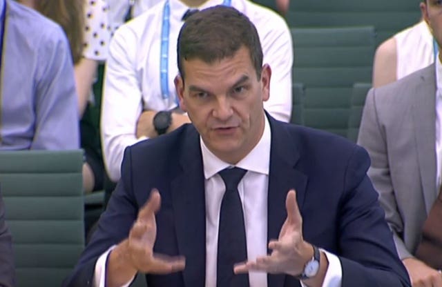 The Prime Minister's Europe adviser Olly Robbins gives evidence to MPs (PA Wire/PA)