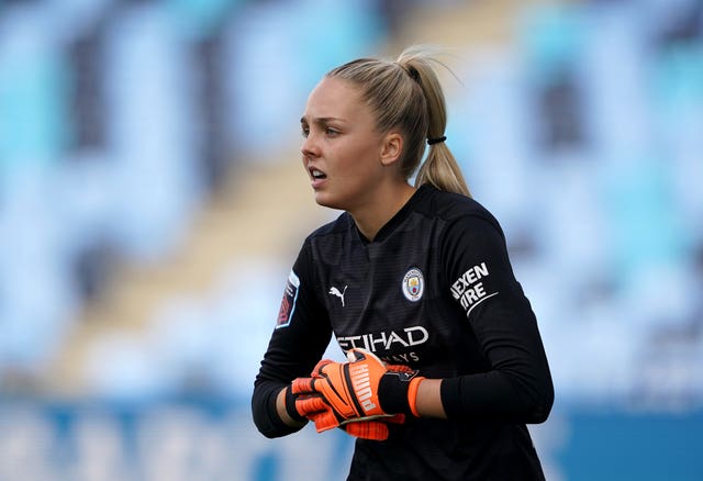 Manchester City's Ellie Roebuck is among the young trio of goalkeepers in Riise's squad (Tim Goode/PA).